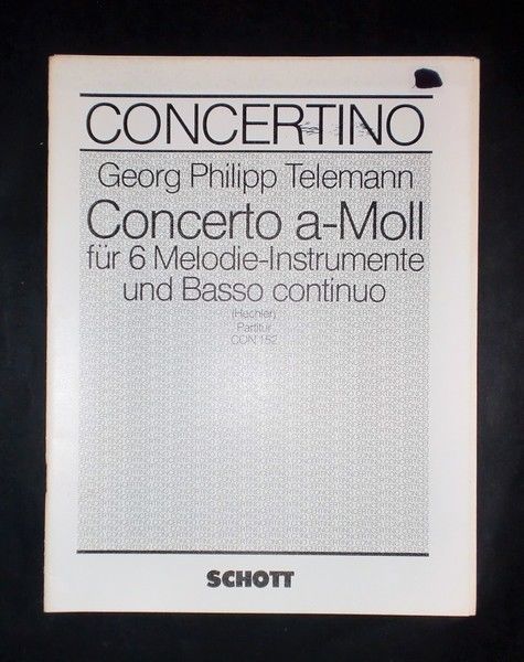 Musica Spartiti - G.P.Telemann - Concerto a-Moll - 6 melodie …