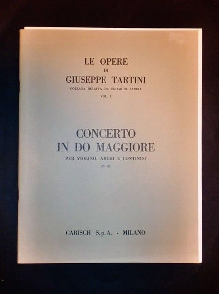 Musica Spartiti - G. Tartini - Concerto in Do maggiore …