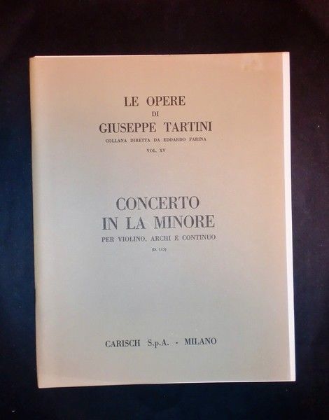 Musica Spartiti - G. Tartini - Concerto in La minore …