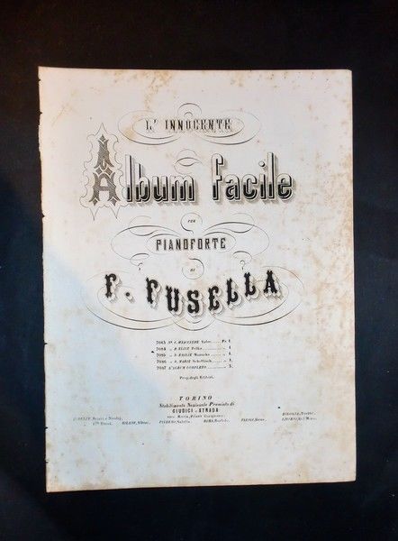 Musica Spartiti - L'innocente - Album facile per pianoforte - …