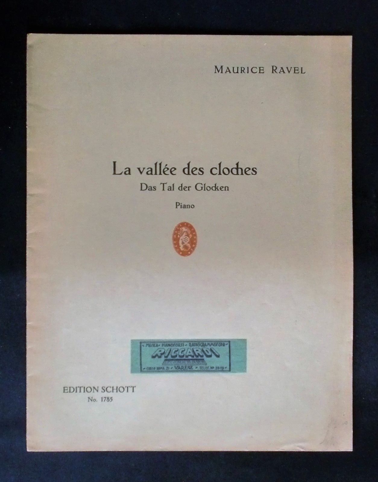 Musica Spartiti - La vallée des cloches - M. Ravel …