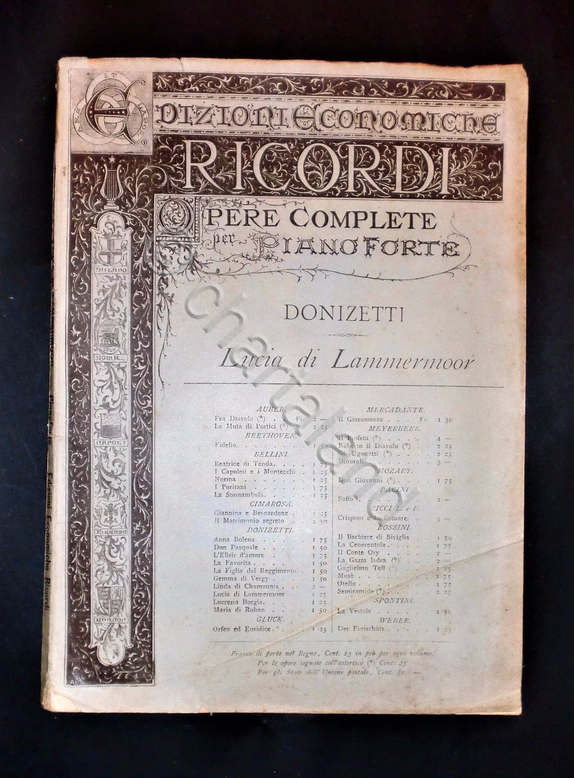 Musica spartiti - Opere complete - Donizetti - Lucia di …