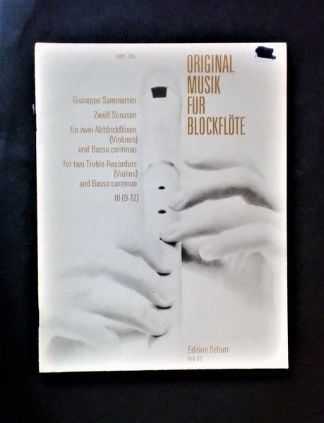Musica Spartiti - Original musik for blockflote - G. Sammartini …