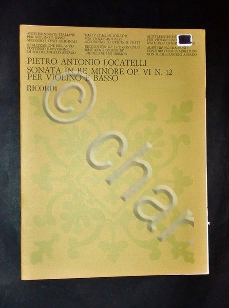 Musica Spartiti - P.A. Locatelli - Sonata in re - …