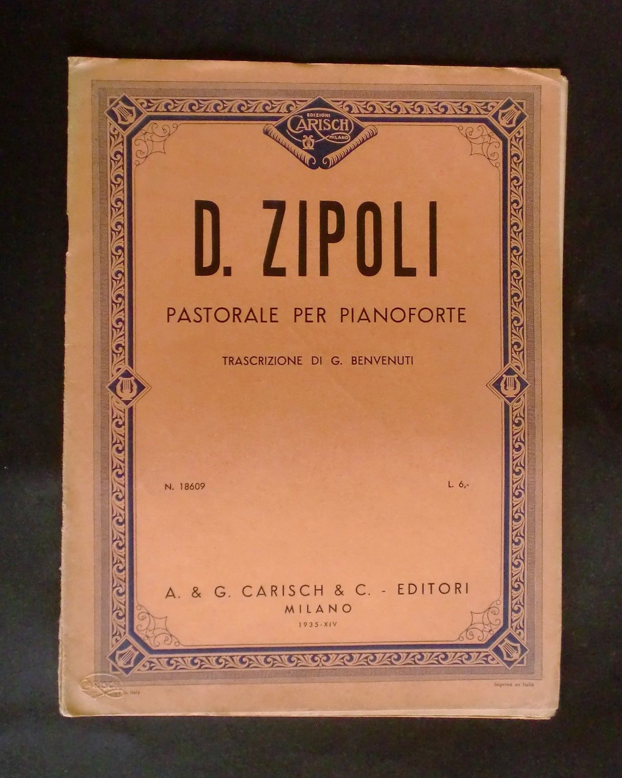 Musica Spartiti - Pastorale per pianoforte - D. Zipoli - …