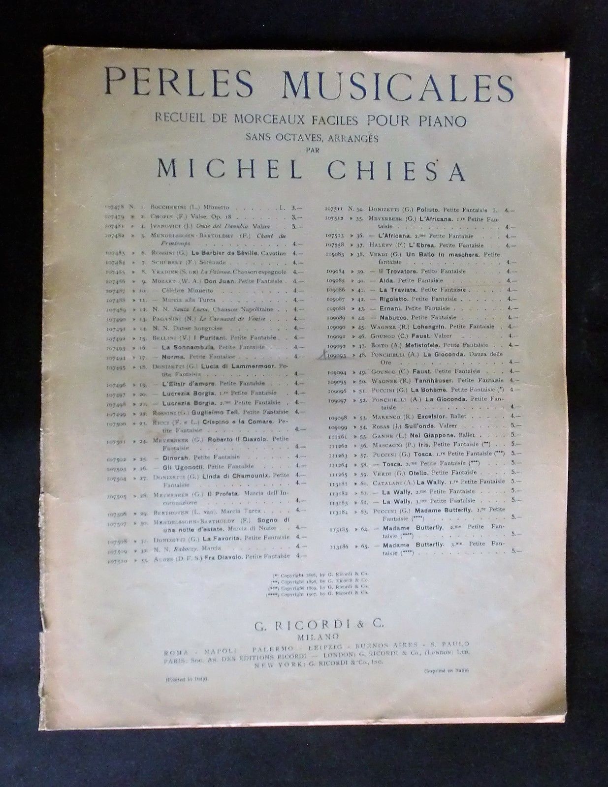 Musica Spartiti - Perles Musicales pour piano - Michel Chiesa …