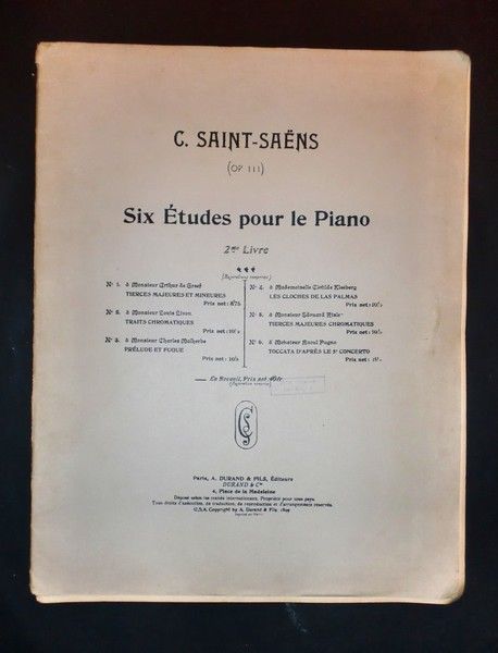 Musica Spartiti - Six ètudes pour le piano - 2 …