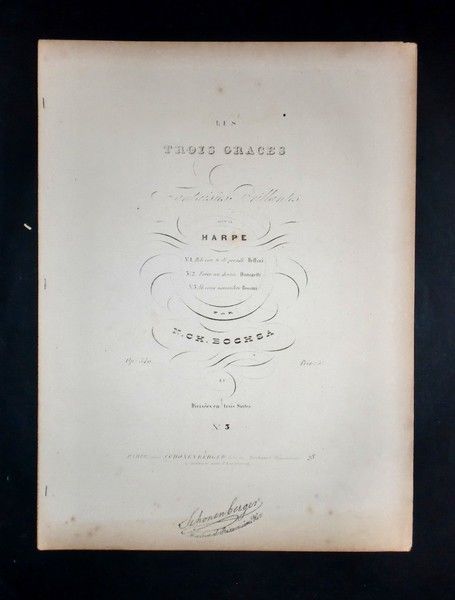 Musica spartiti - Trois graces - Pour la harpe - …