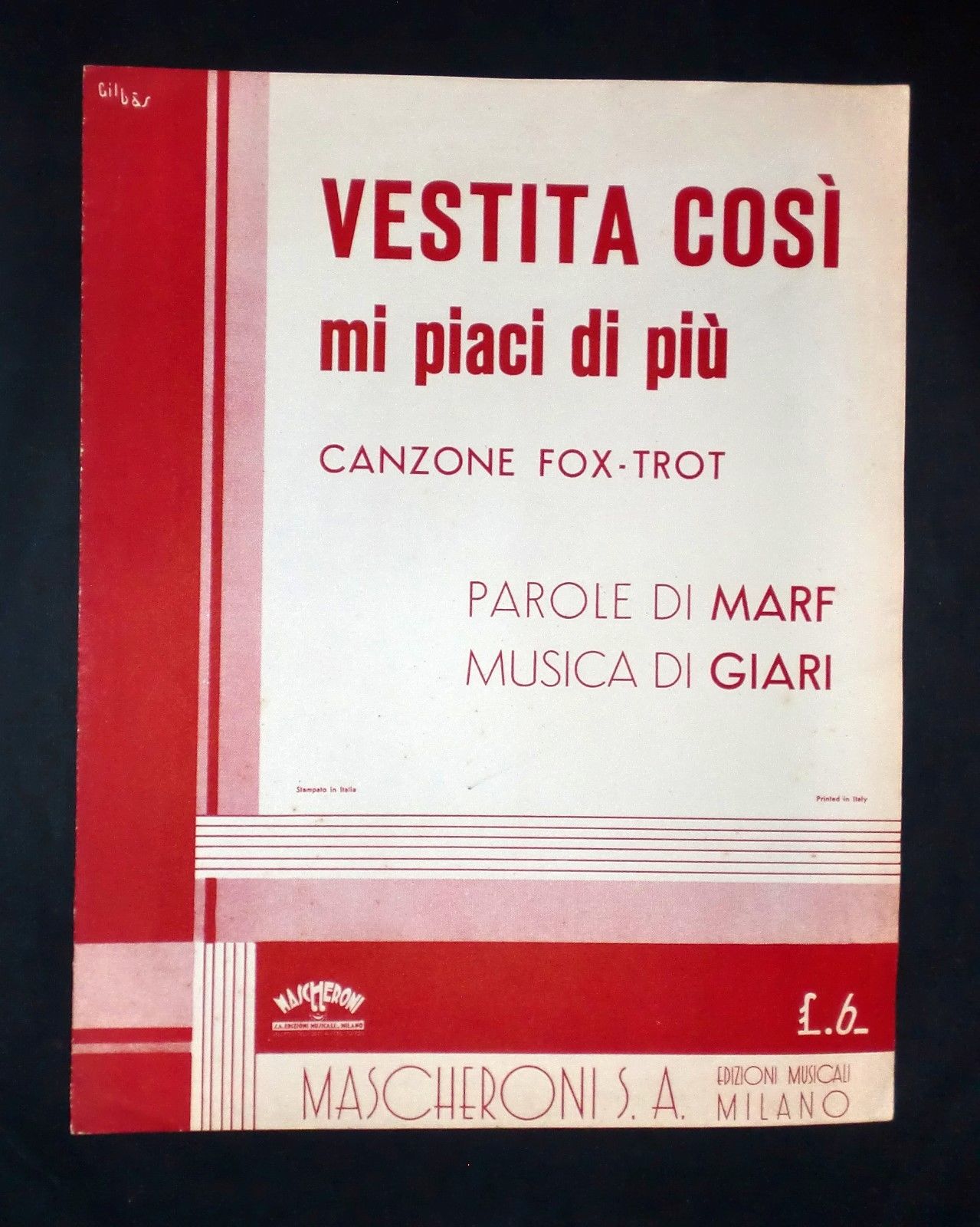 Musica Spartiti - Vestita così mi piaci di più - …