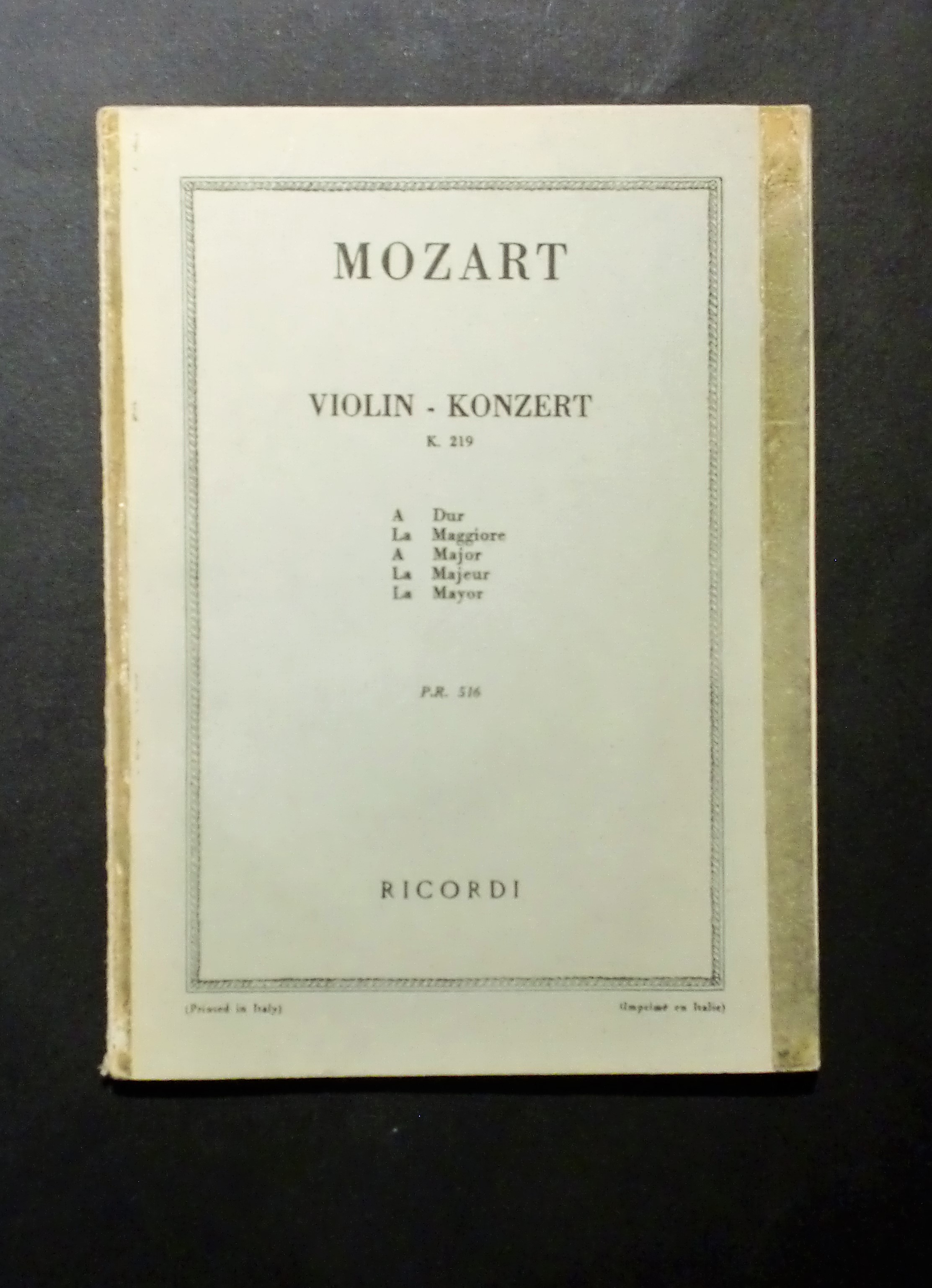Musica spartiti - W. A. Mozart - Violin Konzert A …