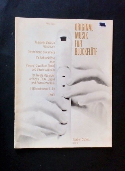 Musica Spartiti Original musik for blockflote - G. Bononcini - …