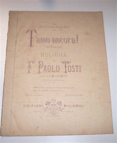 Musica Spartiti Tosti - T'amo ancora! melodia pianoforte con testo …
