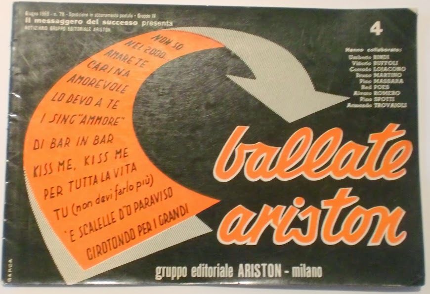 Musica Spartito - Ballate Ariston - Pianoforte - 1959