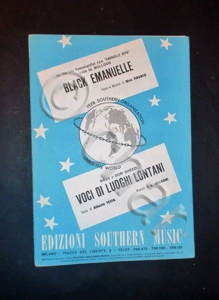 Musica Spartito - "Black Emanuelle" e "Voci di luoghi lontani" …