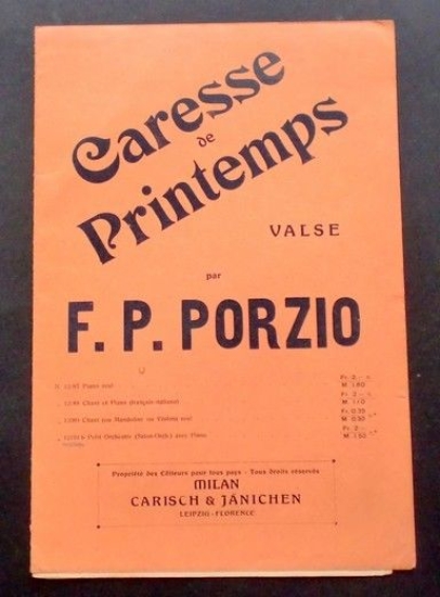 Musica Spartito - Caresse de Printemps - F. P. Porzio …