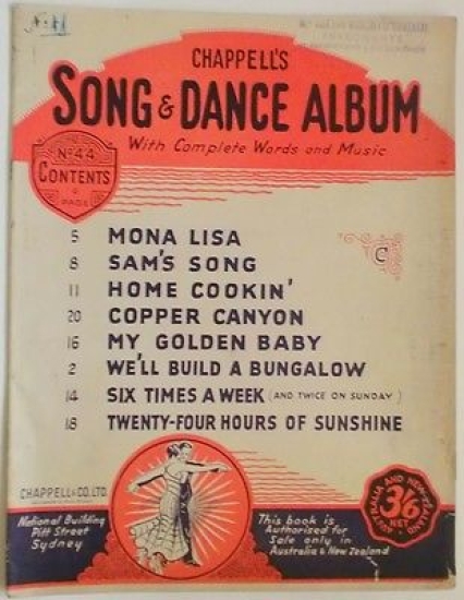 Musica Spartito - Chappell's Song e Dance Album - Pianoforte