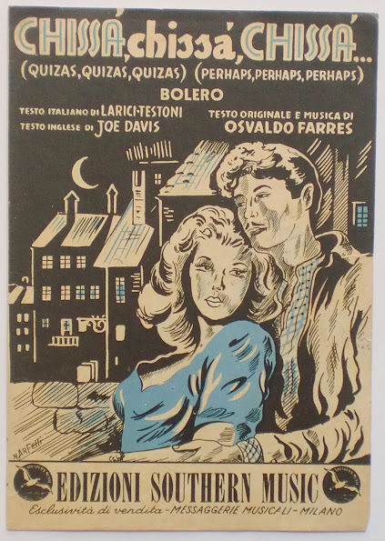 Musica Spartito - Chissà, chissà, chissà.- Canto, Mandolino o Fisarmonica …