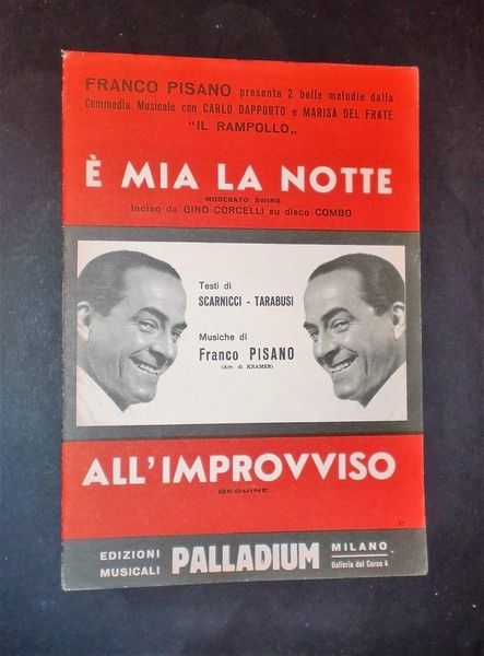 Musica Spartito - "E' mia la notte" e "All'improvviso" - …