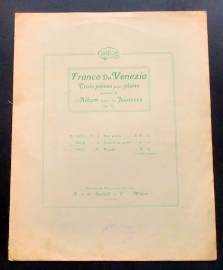 Musica Spartito - Enfants au jardin - Franco Da Venezia …