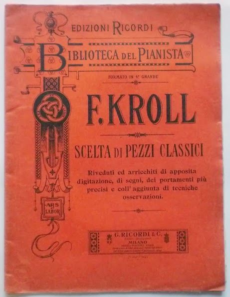 Musica Spartito - F. Kroll - Scelta di pezzi Classici …