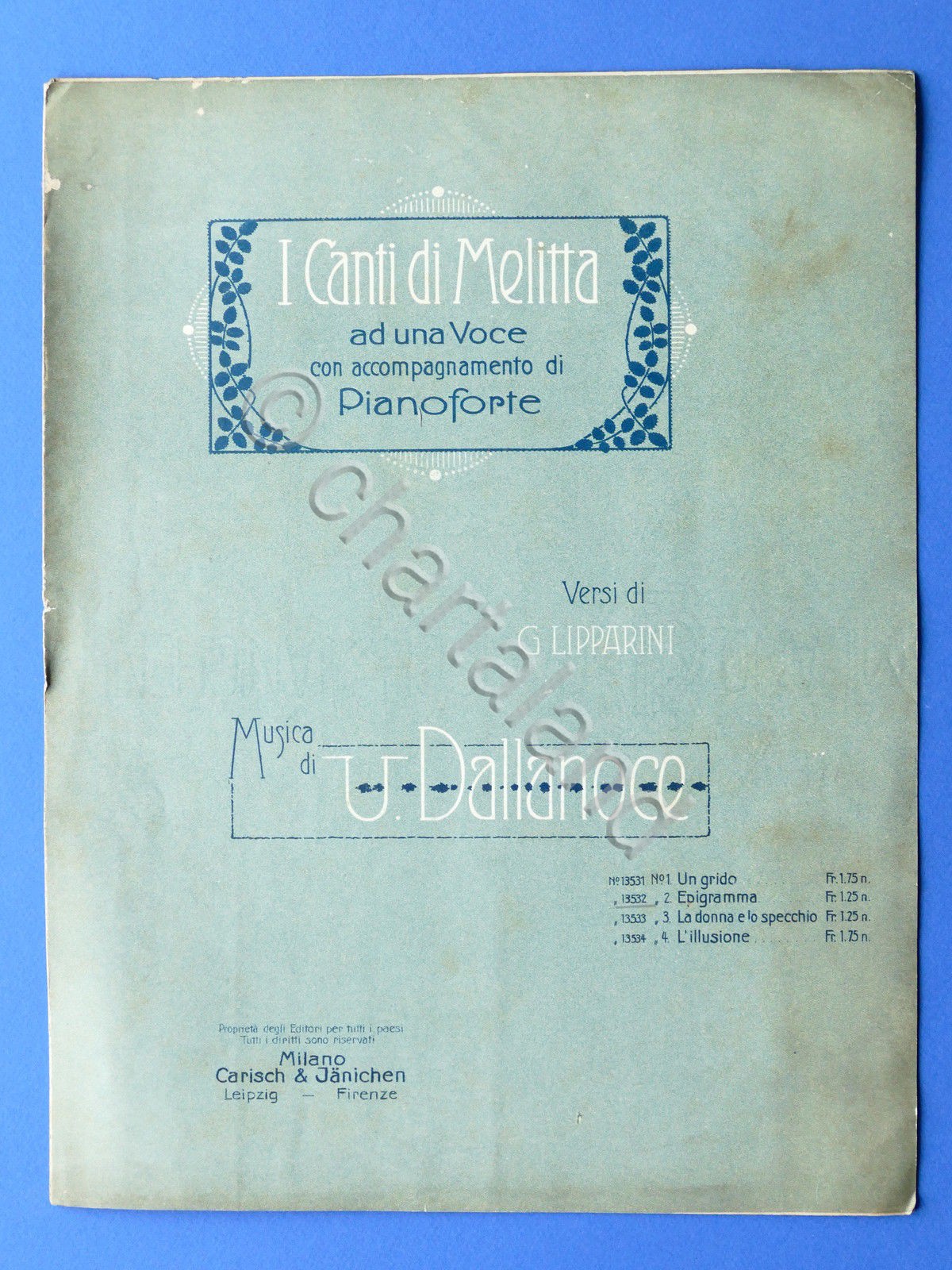 Musica Spartito - I Canti di Melitta con accompagnamento di …