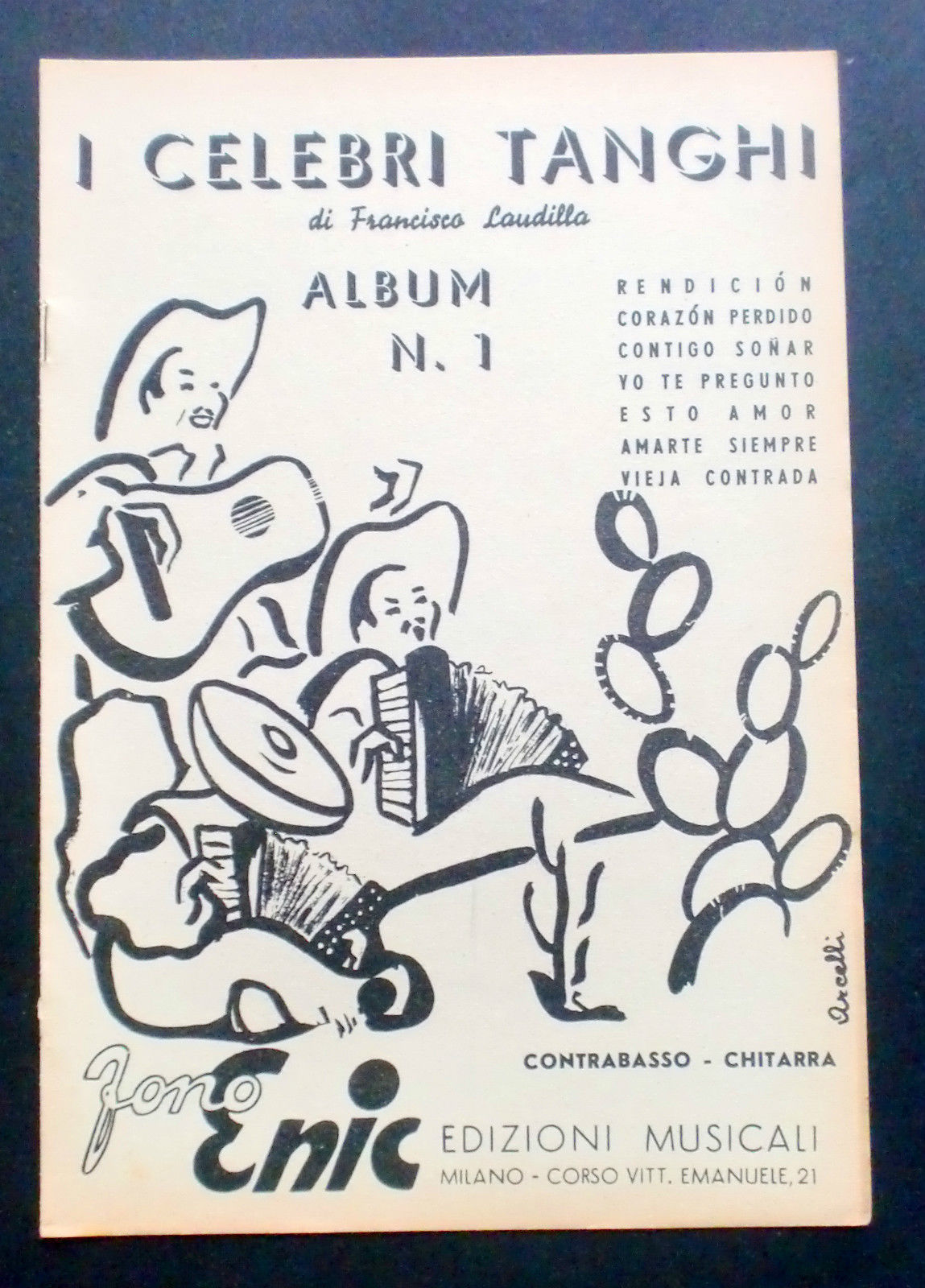 Musica Spartito - I celebri tanghi - Album N° 1 …