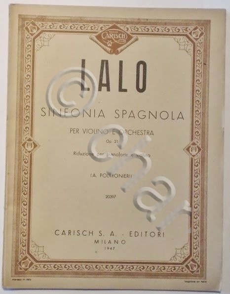 Musica Spartito - Lalo - Sinfonia Spagnola per Violino e …