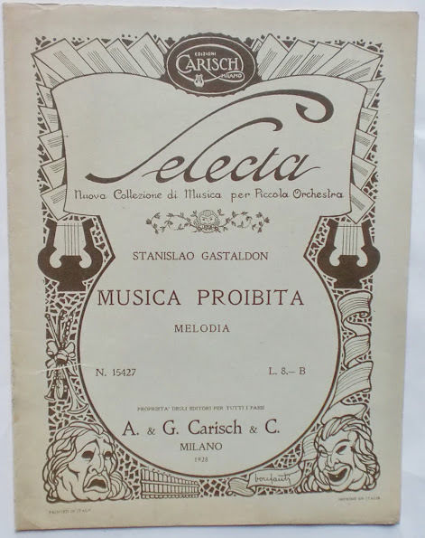 Musica Spartito - Musica proibita - S. Gastaldon - Melodia …