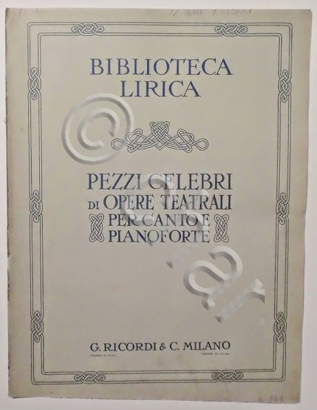 Musica Spartito - Pezzi celebri di Opere Teatrali per Canto …