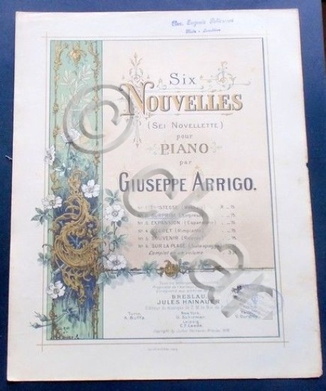 Musica Spartito - Sei Novellette - Sorpresa - Giuseppe Arrigo …