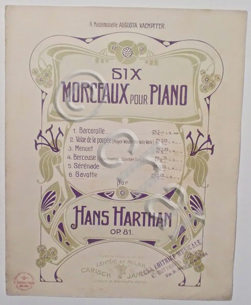 Musica Spartito - Six Morceaux pour Piano - Hans Harthan …