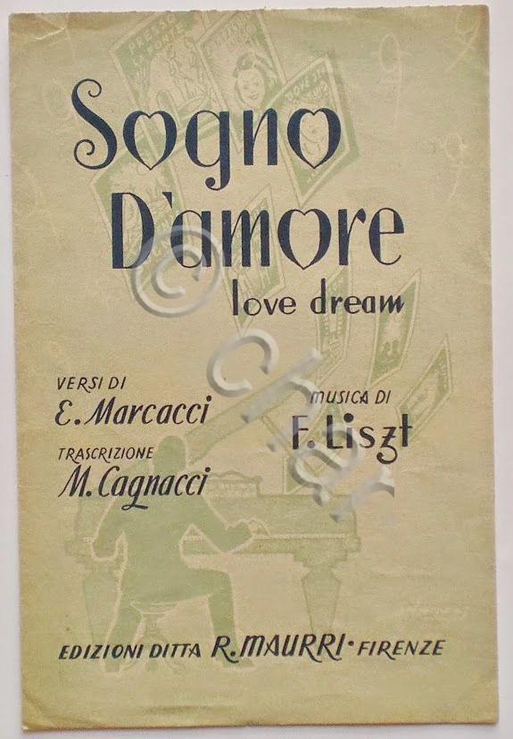 Musica Spartito - Sogno d'amore - Canto, Mandolino o Fisarmonica …