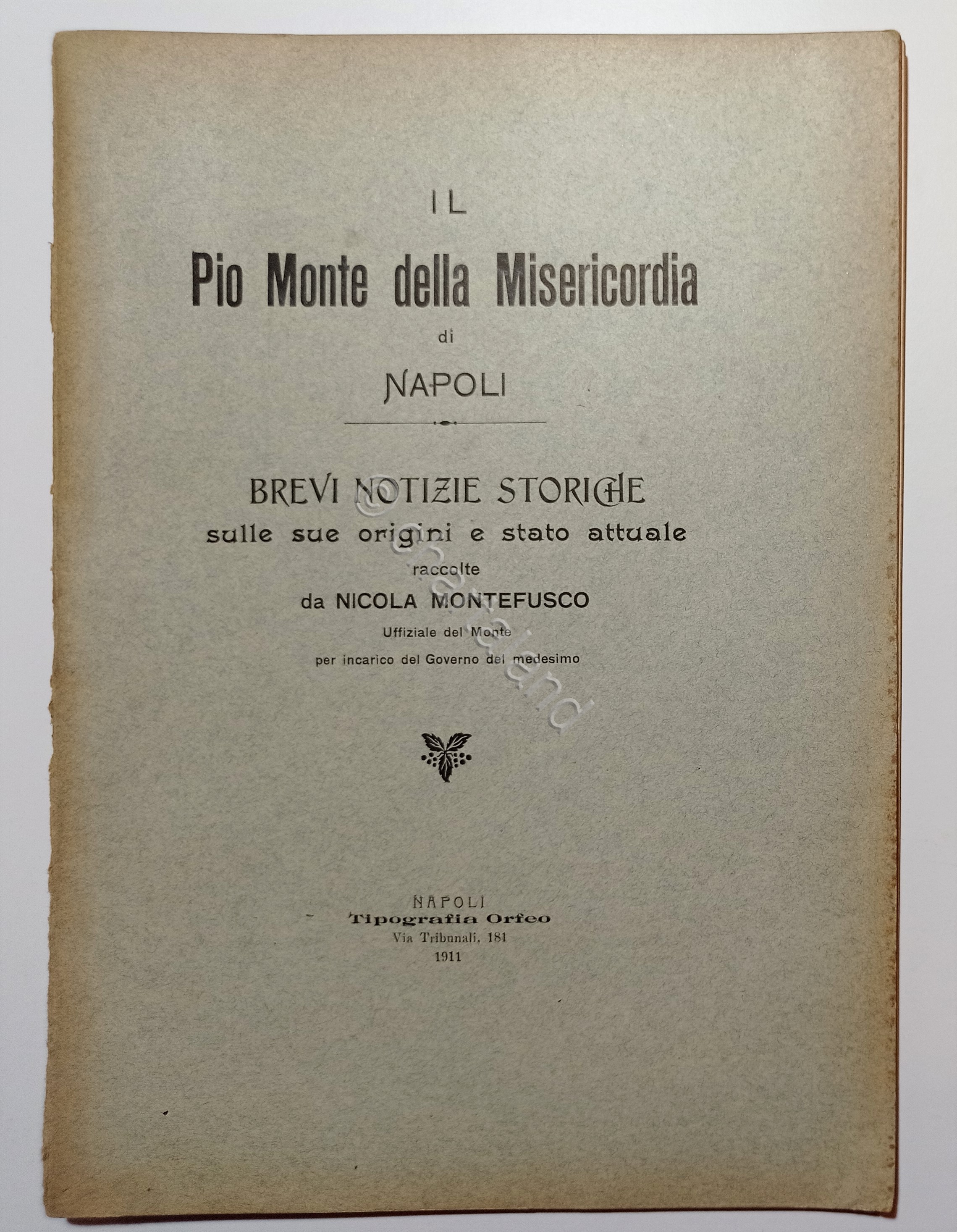 N. Montefusco - Pio Monte della Misericordia Napoli - ed. …