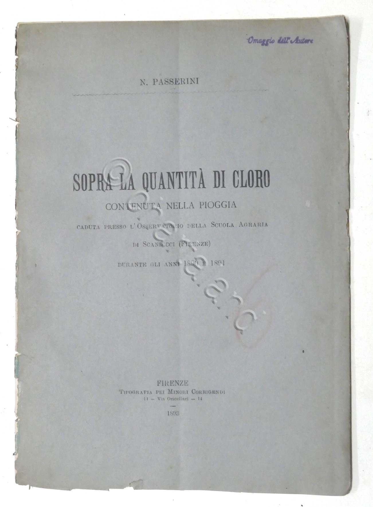 N. Passerini - Sopra la quantità di cloro contenuta nella …