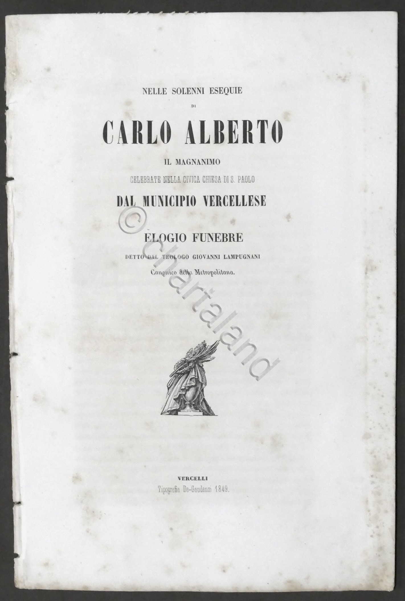 Nelle solenni esequie di Carlo Alberto - Elogio Funebre - …