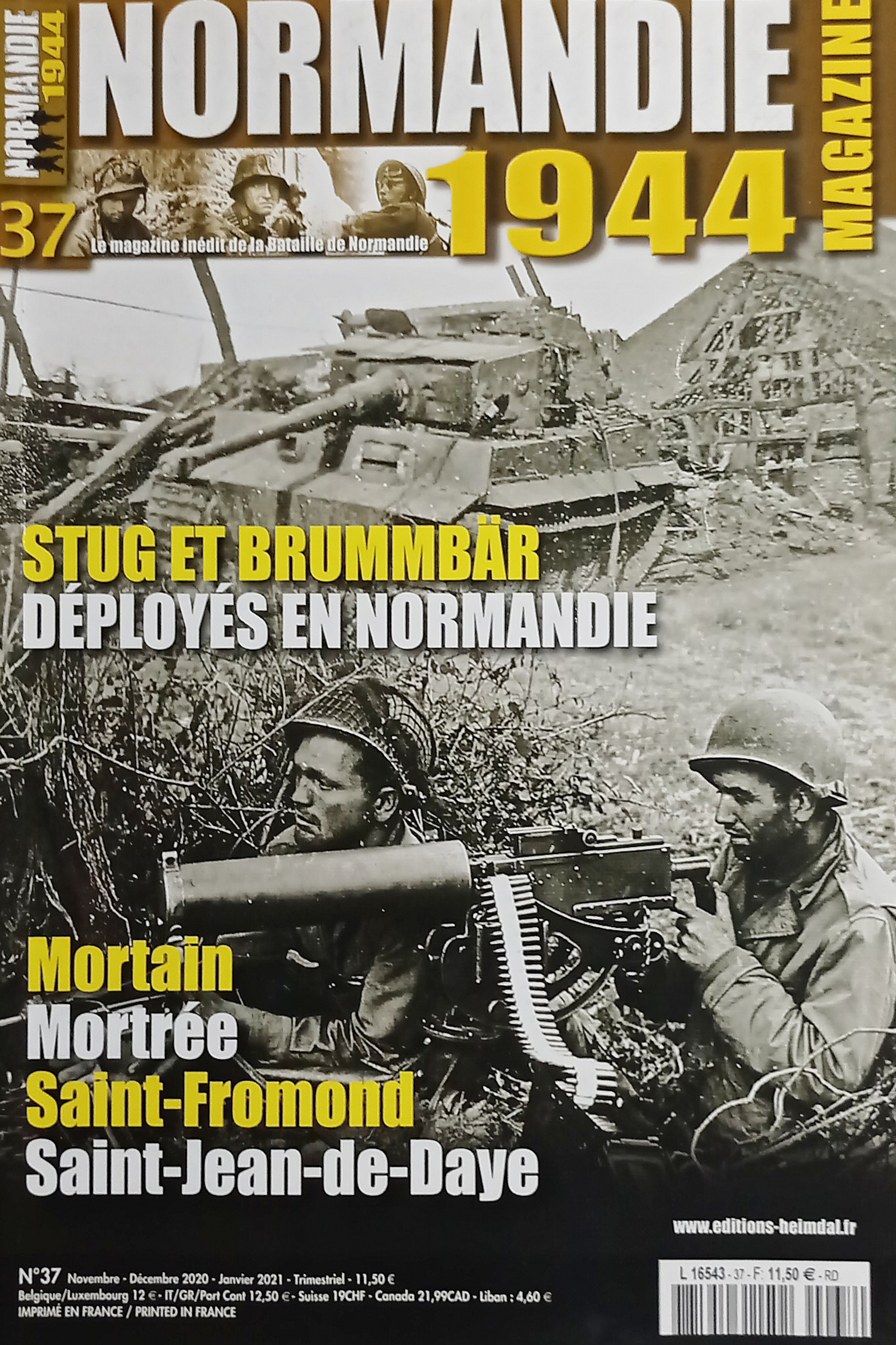 Normandie 1944 Magazine N. 37 - 2020 Stug et Brummbär …