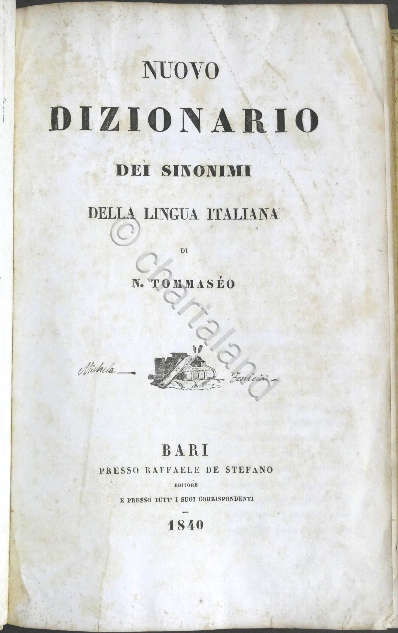 Nuovo dizionario dei sinonimi della lingua italiana di N. Tommaseo …