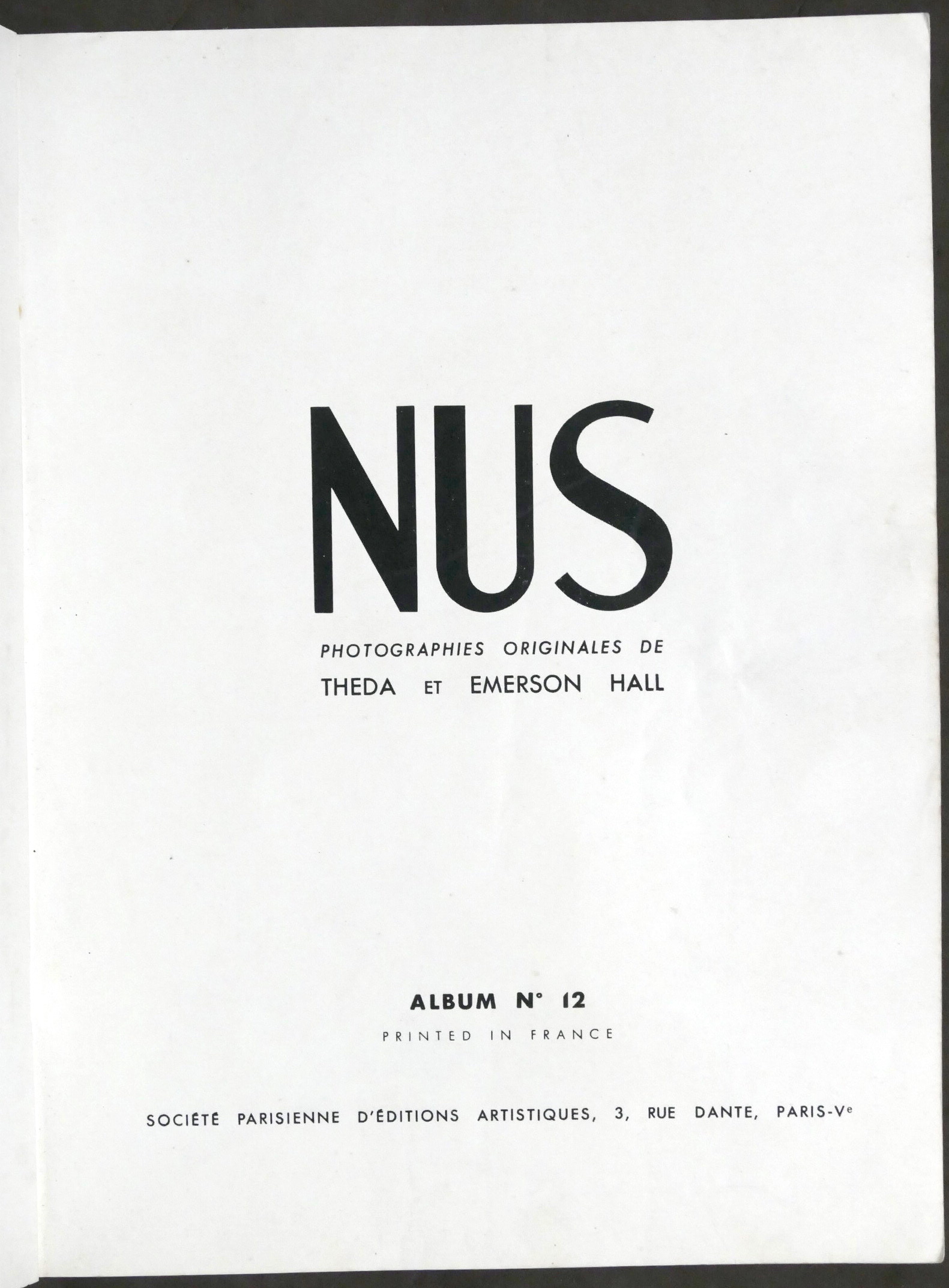 Nus Album N° 12 - Photographies originales de Theda et …