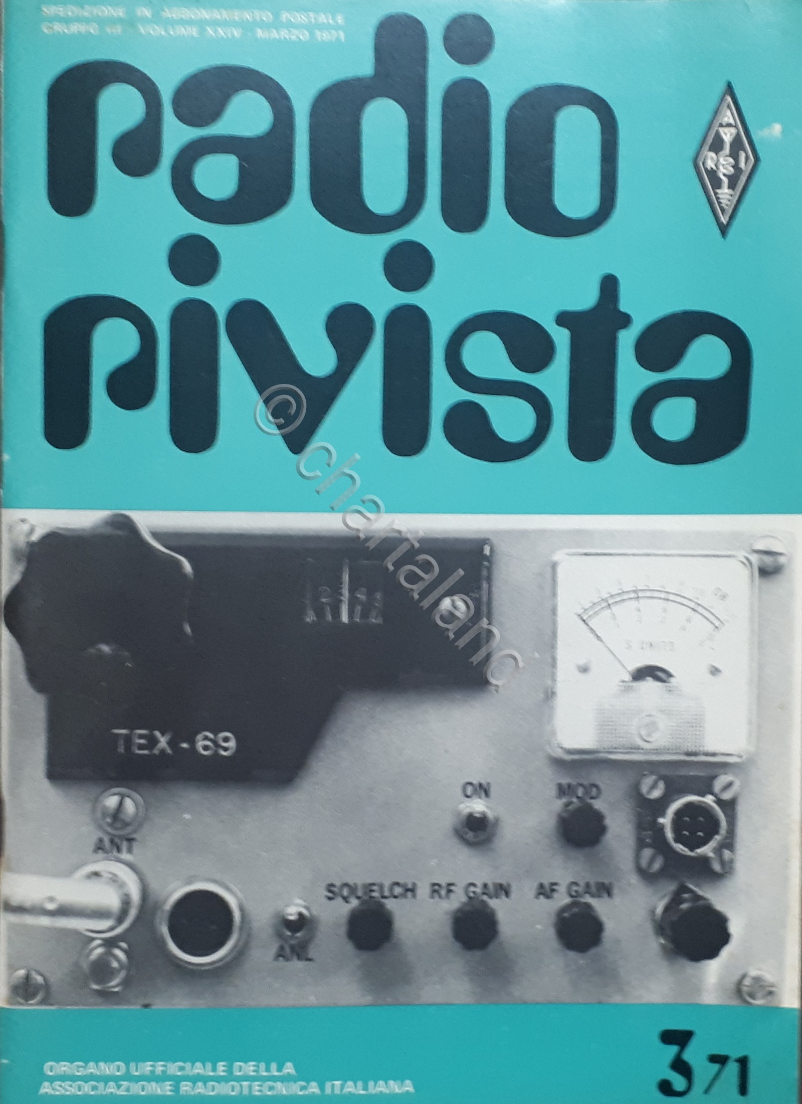 Organo Ufficiale Associazione Radiotecnica Italiana - Radio Rivista N. 3 …