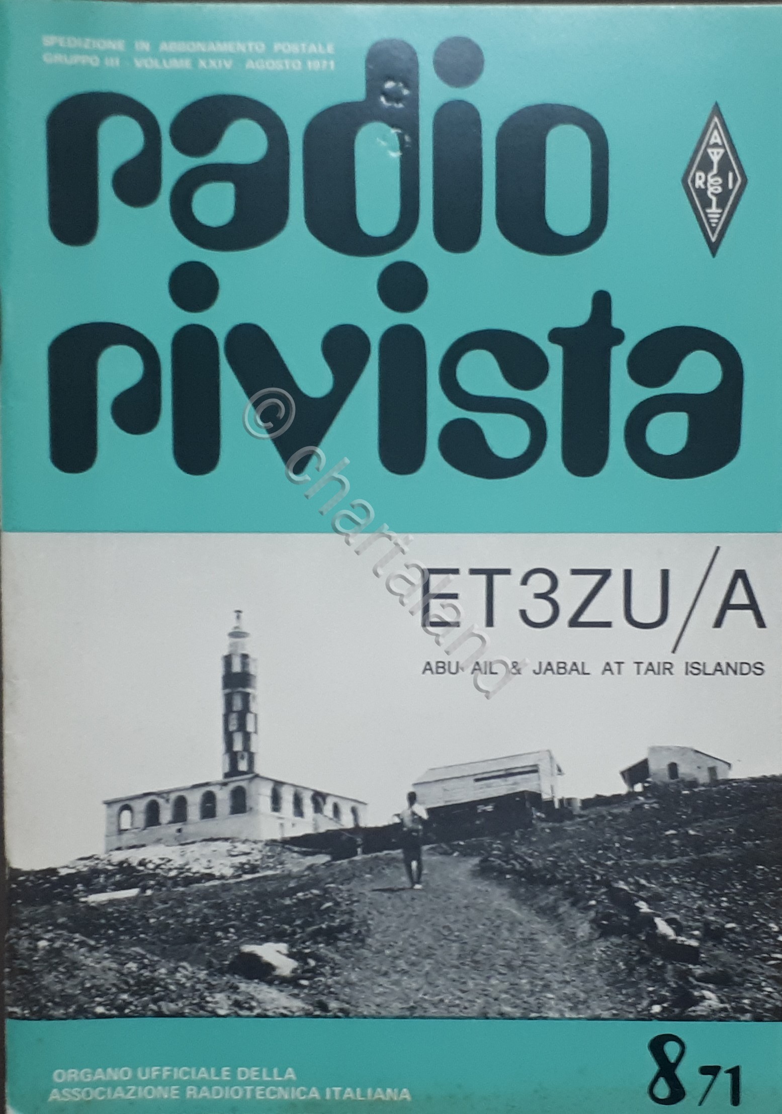 Organo Ufficiale Associazione Radiotecnica Italiana - Radio Rivista N. 8 …