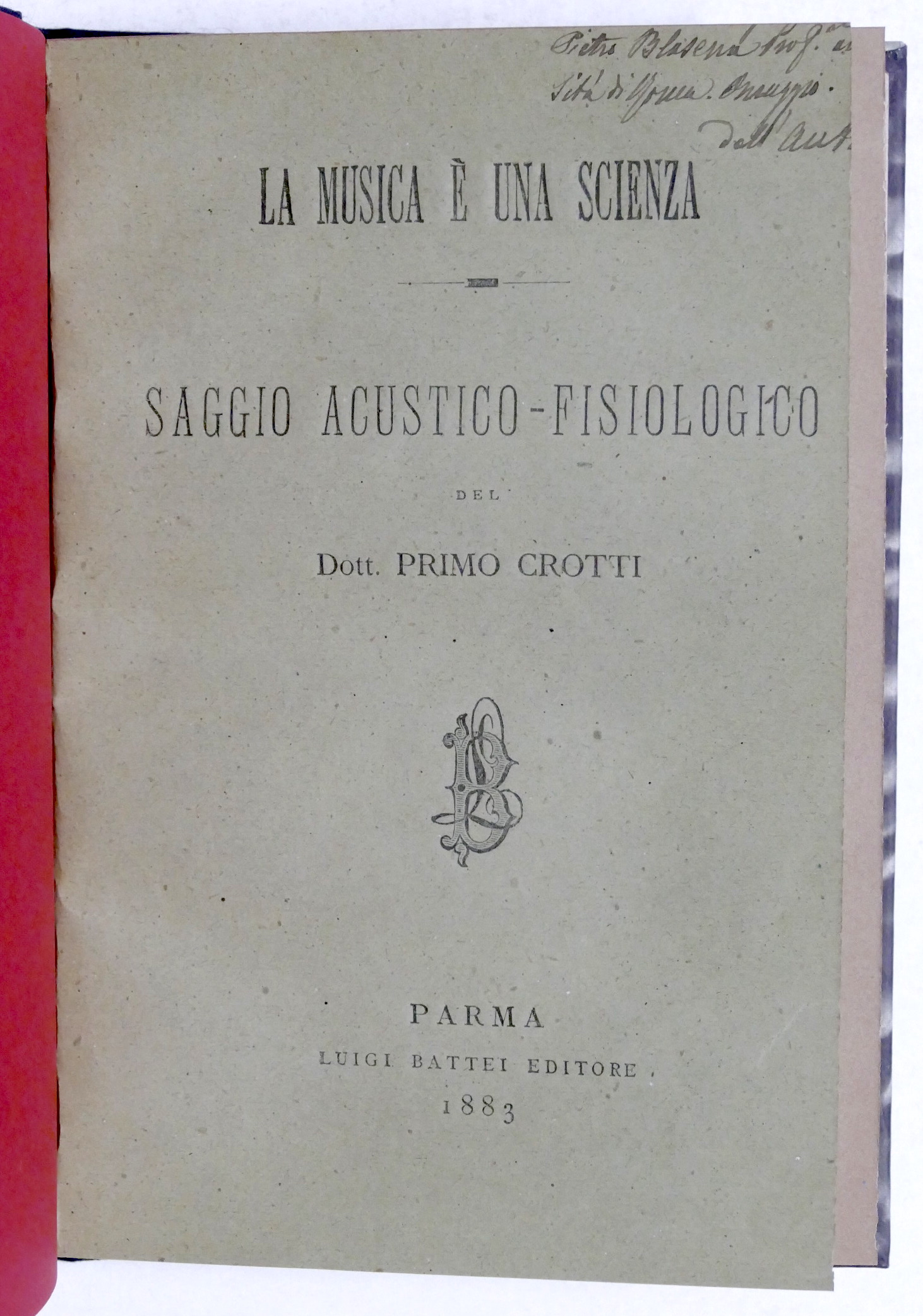 P. Crotti - La musica è una scienza - Saggio …