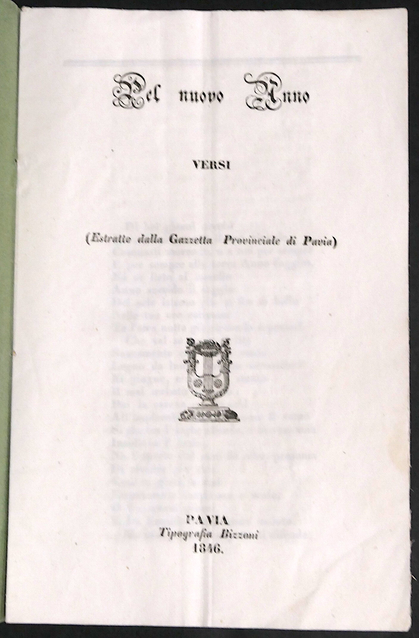 P.Fr. Ambrosoli - Nel nuovo anno - Versi (Estratto da …