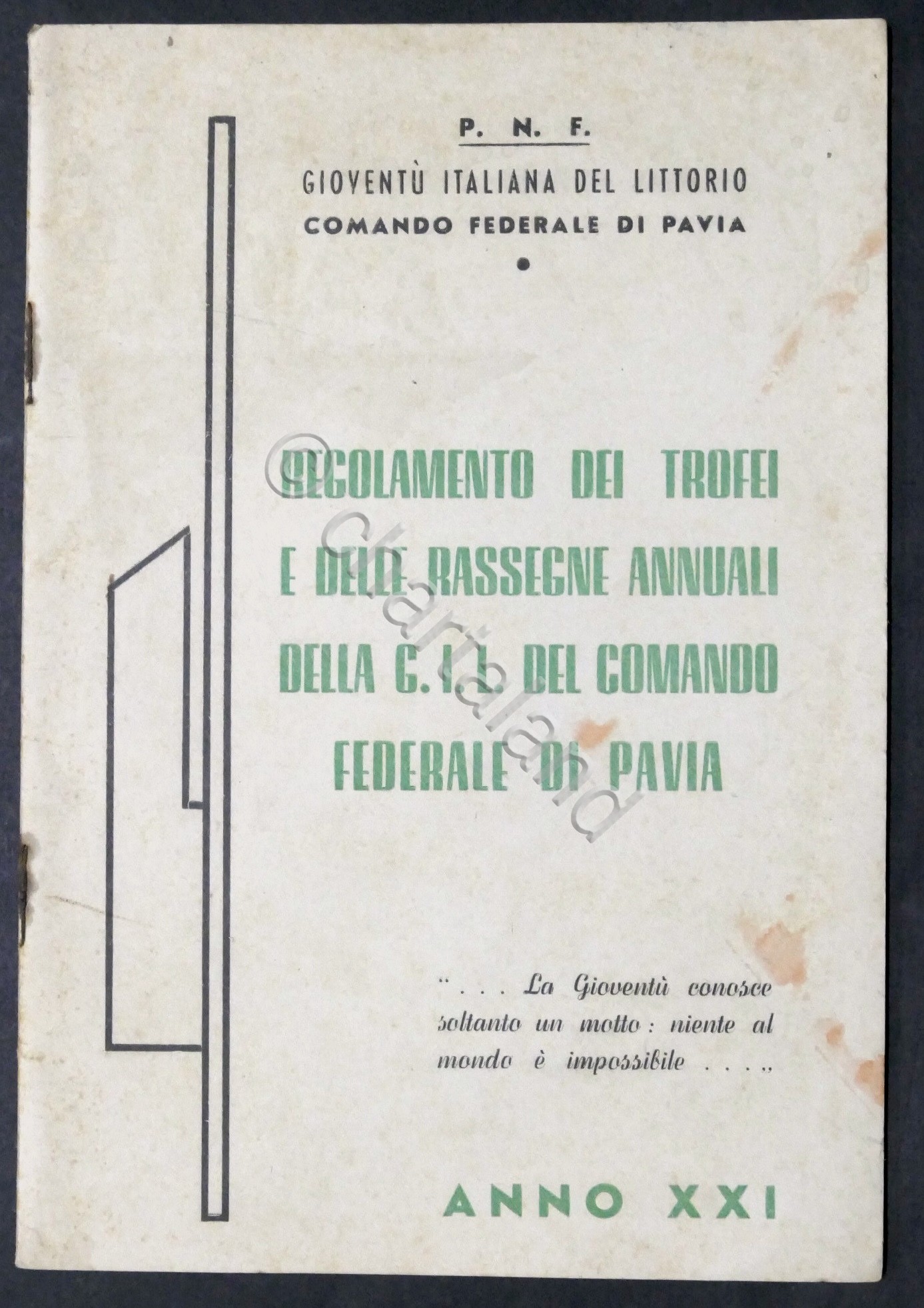 P.N.F. Regolamento dei trofei e delle rassegne annuali G.I.L. di …