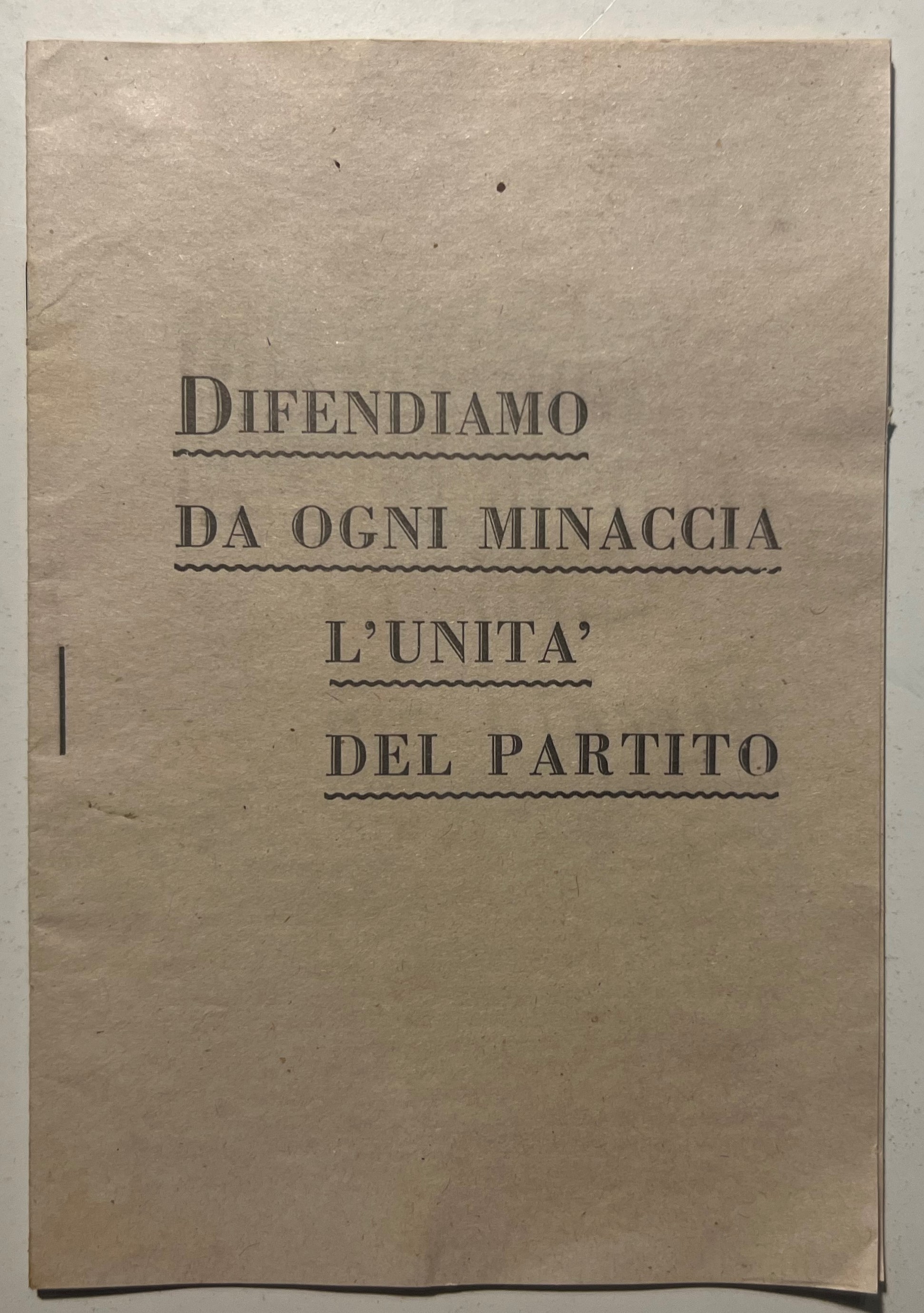 P. S. I. - Difendiamo da ogni minaccia L'unità del …