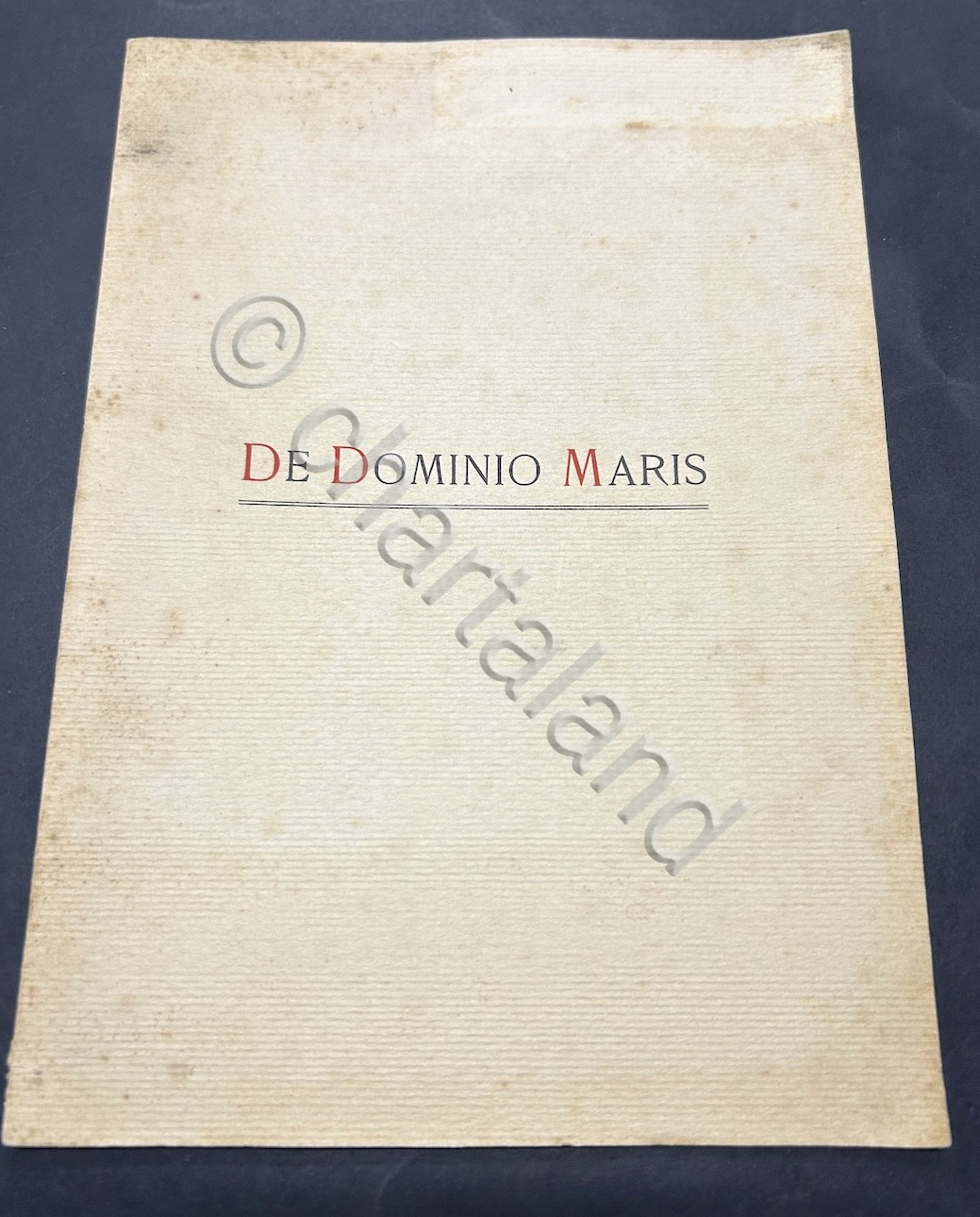P. Stoppani - De Dominio maris - 1^ ed. 1917