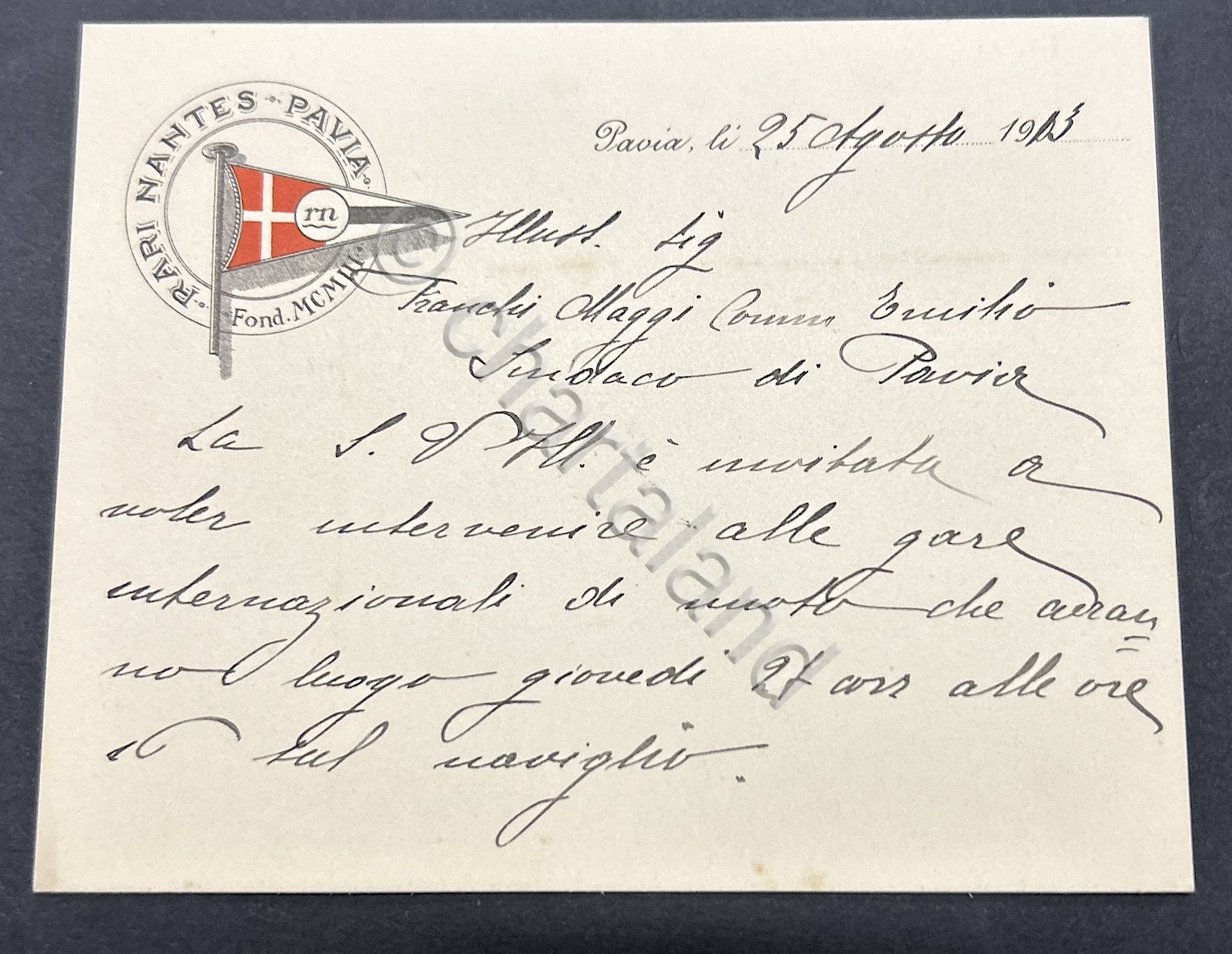 Pavia - Invito Gare Nuoto Navigli - 1913