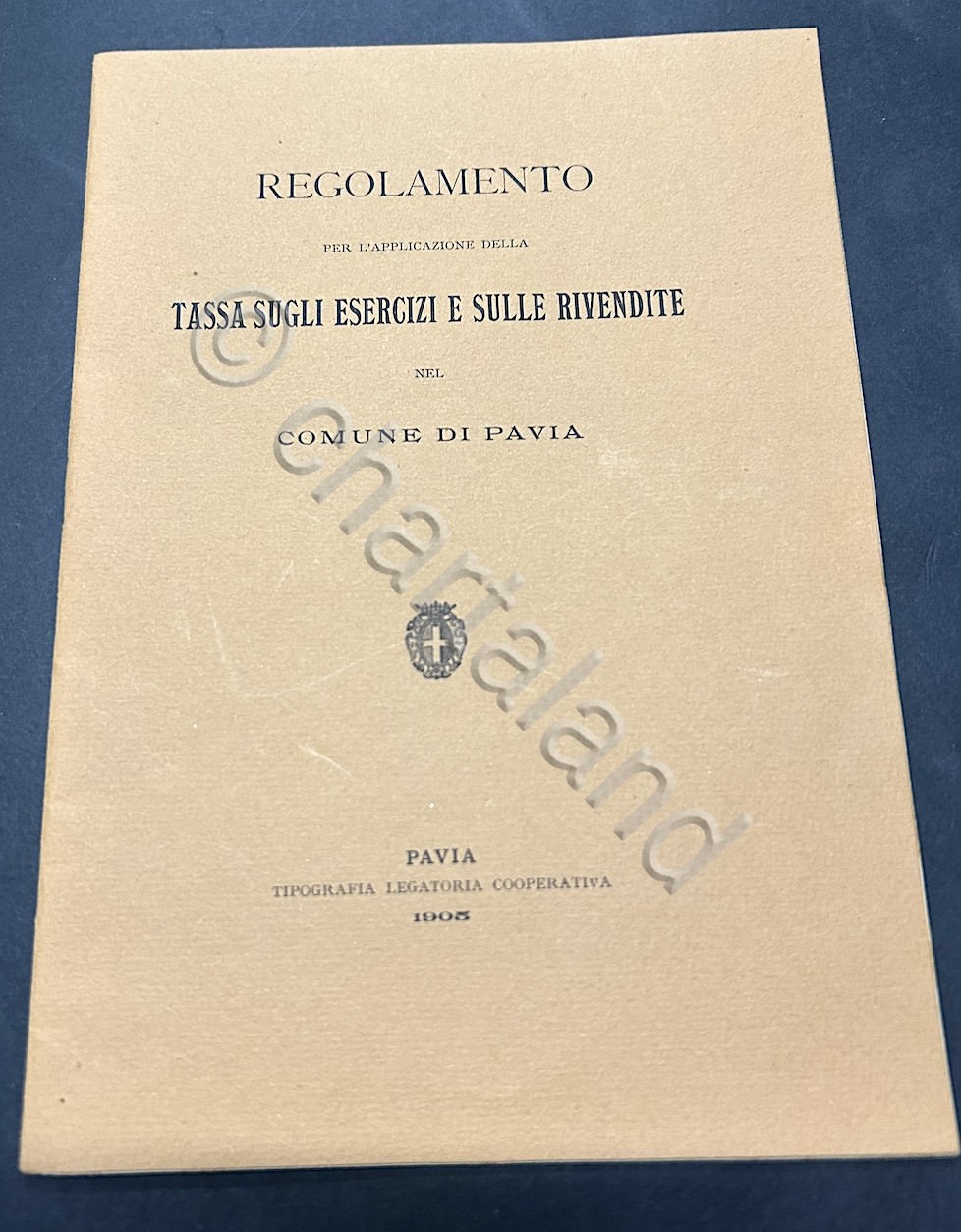 Pavia - Regolamento applicazione Tassa esercizi e sulle rivendite - …