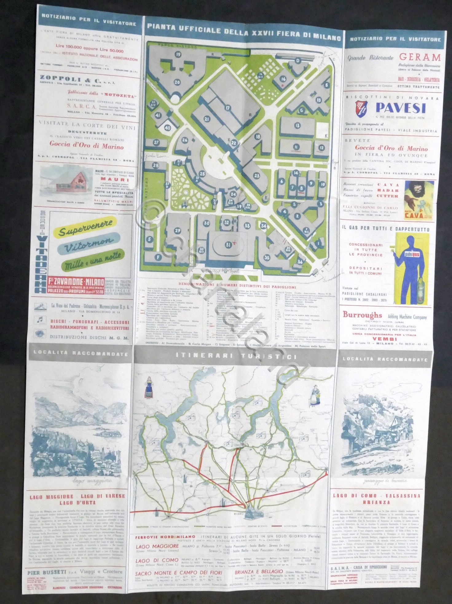 Pianta Guida ufficiale della XXVII Fiera di Milano - 1949
