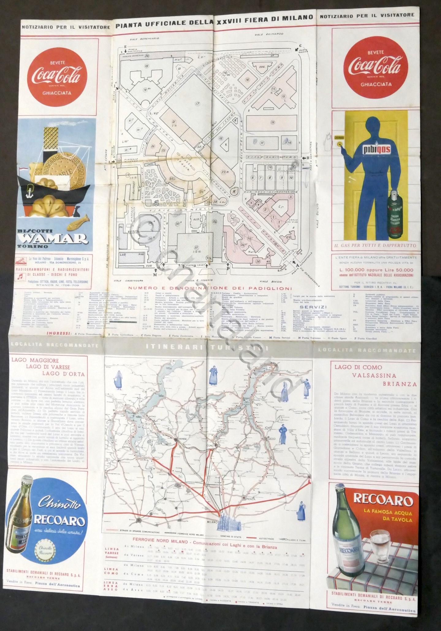 Pianta Guida ufficiale della XXVIII Fiera di Milano - 1950 …
