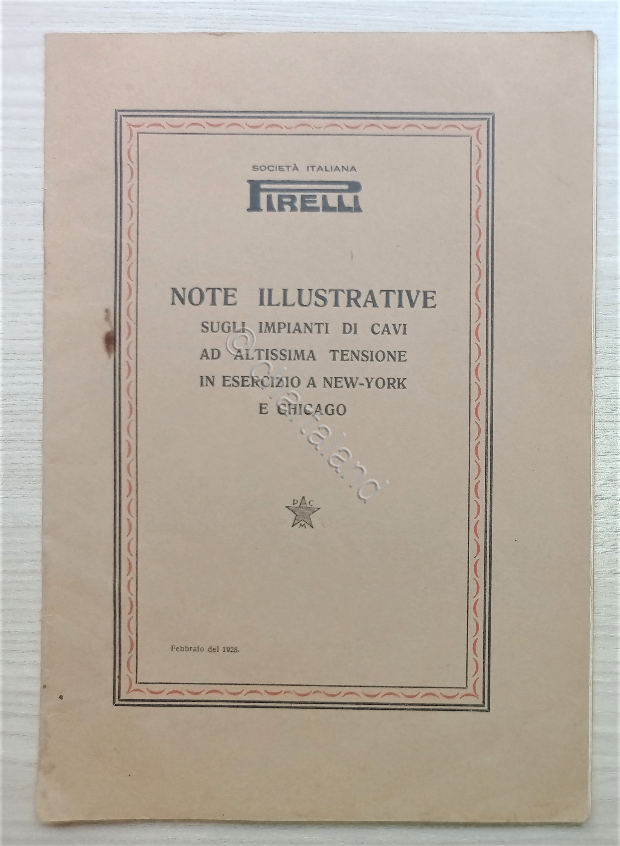 Pirelli - Note illustrative sugli impianti di cavi New York …